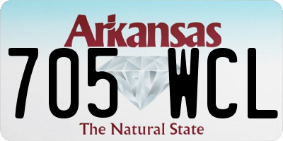 AR license plate 705WCL