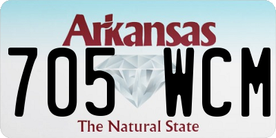 AR license plate 705WCM