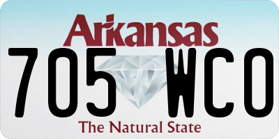 AR license plate 705WCO