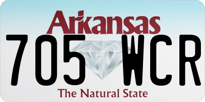 AR license plate 705WCR