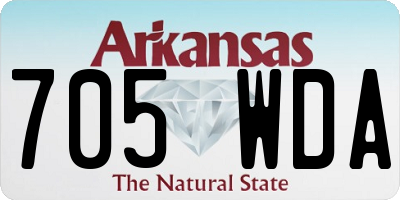 AR license plate 705WDA