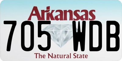 AR license plate 705WDB