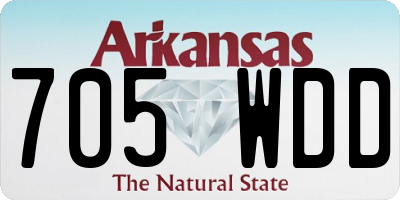 AR license plate 705WDD