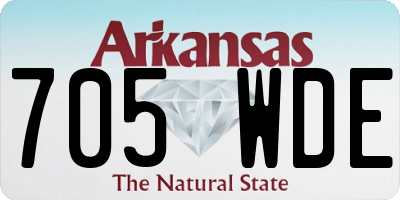 AR license plate 705WDE