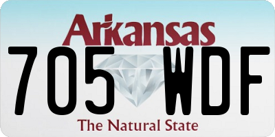 AR license plate 705WDF