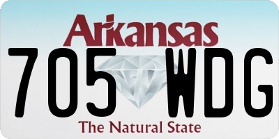 AR license plate 705WDG