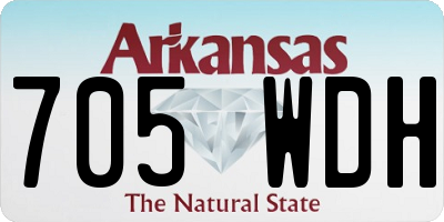 AR license plate 705WDH