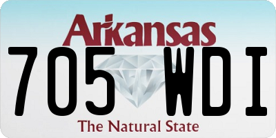 AR license plate 705WDI