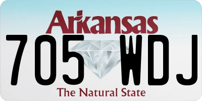 AR license plate 705WDJ