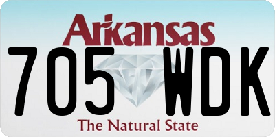 AR license plate 705WDK