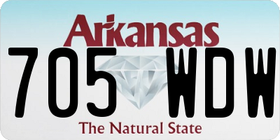 AR license plate 705WDW