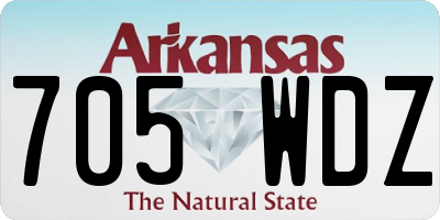 AR license plate 705WDZ