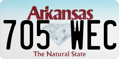 AR license plate 705WEC