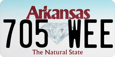 AR license plate 705WEE