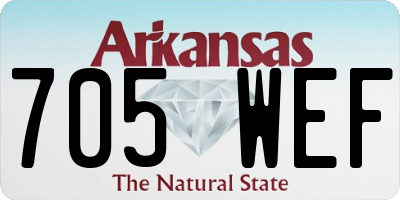 AR license plate 705WEF