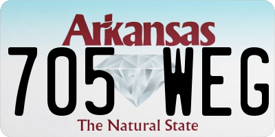 AR license plate 705WEG