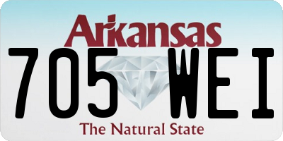 AR license plate 705WEI