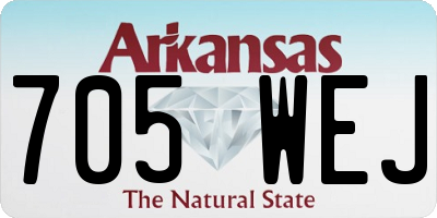 AR license plate 705WEJ