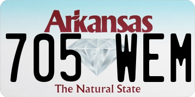 AR license plate 705WEM