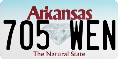 AR license plate 705WEN