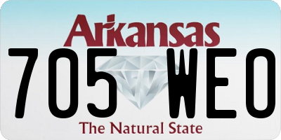 AR license plate 705WEO