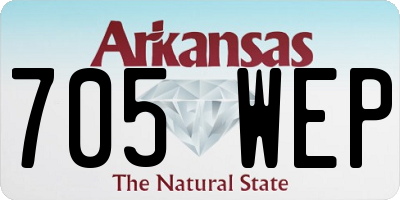AR license plate 705WEP