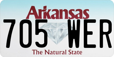 AR license plate 705WER