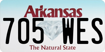 AR license plate 705WES