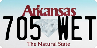 AR license plate 705WET