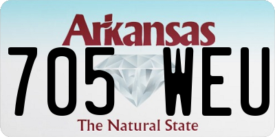 AR license plate 705WEU