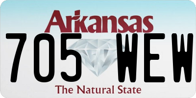 AR license plate 705WEW