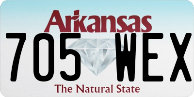 AR license plate 705WEX