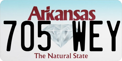 AR license plate 705WEY