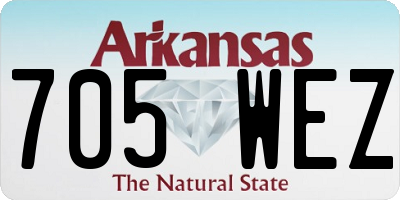 AR license plate 705WEZ