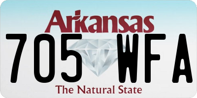 AR license plate 705WFA
