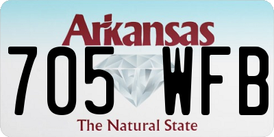 AR license plate 705WFB