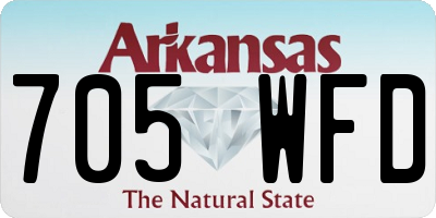 AR license plate 705WFD