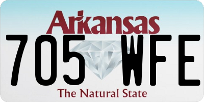 AR license plate 705WFE