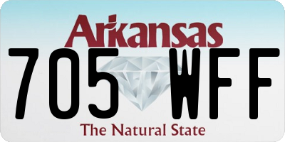 AR license plate 705WFF