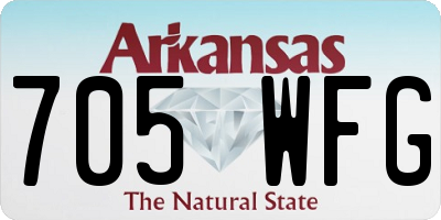 AR license plate 705WFG