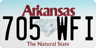 AR license plate 705WFI