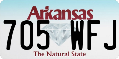 AR license plate 705WFJ