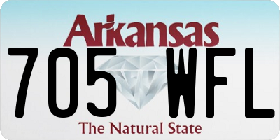 AR license plate 705WFL