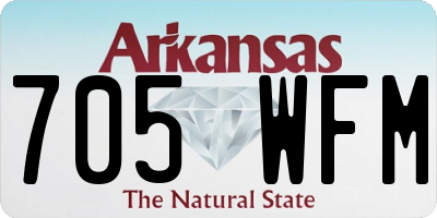 AR license plate 705WFM
