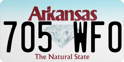 AR license plate 705WFO