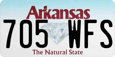 AR license plate 705WFS