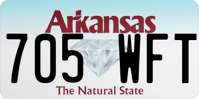AR license plate 705WFT