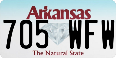 AR license plate 705WFW