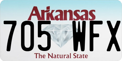 AR license plate 705WFX