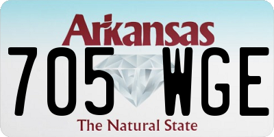 AR license plate 705WGE